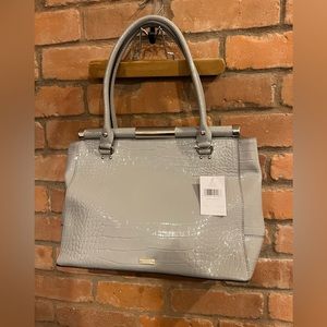 NWT Kate Spade alligator print shiny grey purse